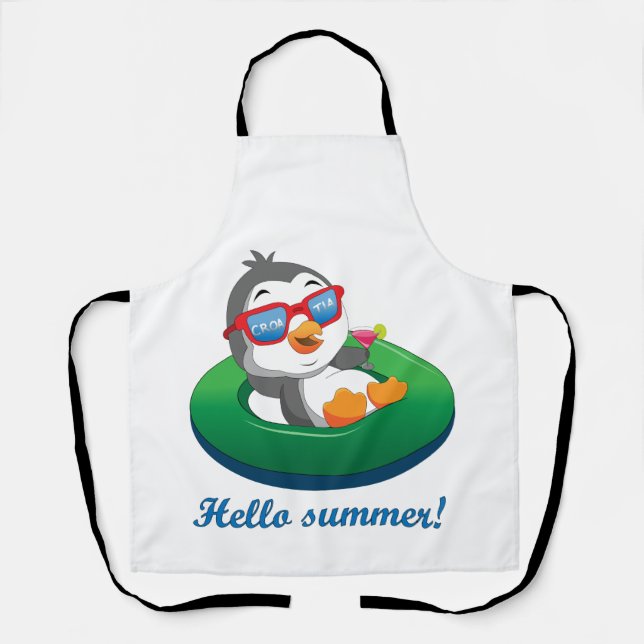 Delantal Pingüino en Croacia (Anverso)