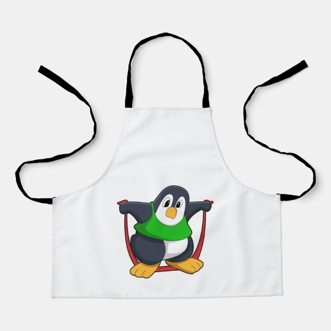 Delantal Pingüino en Gimnasio con cuerda para saltar.PNG (Anverso)