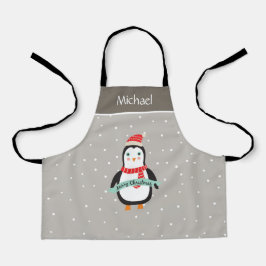 Delantal Pingüino Navidades malteados y pesimistas