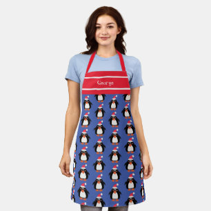 Delantal Pingüino Navidades personalizados