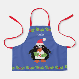 Delantal Pingüino Navidades personalizados