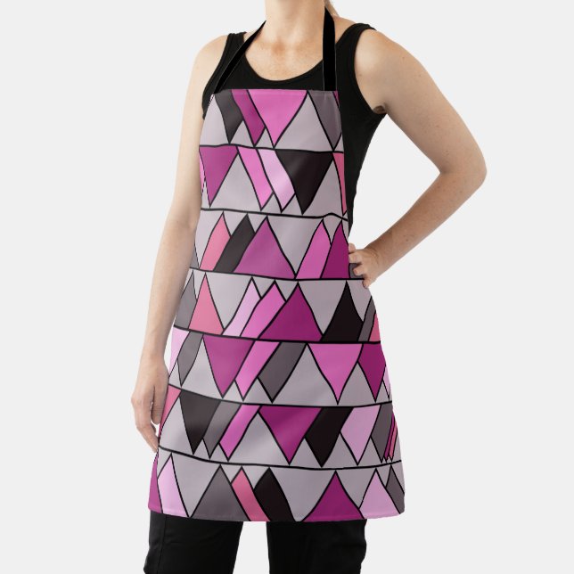 Delantal Pink Camo Triangles (in situ)