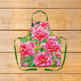 Delantal Pink Carnations Apron