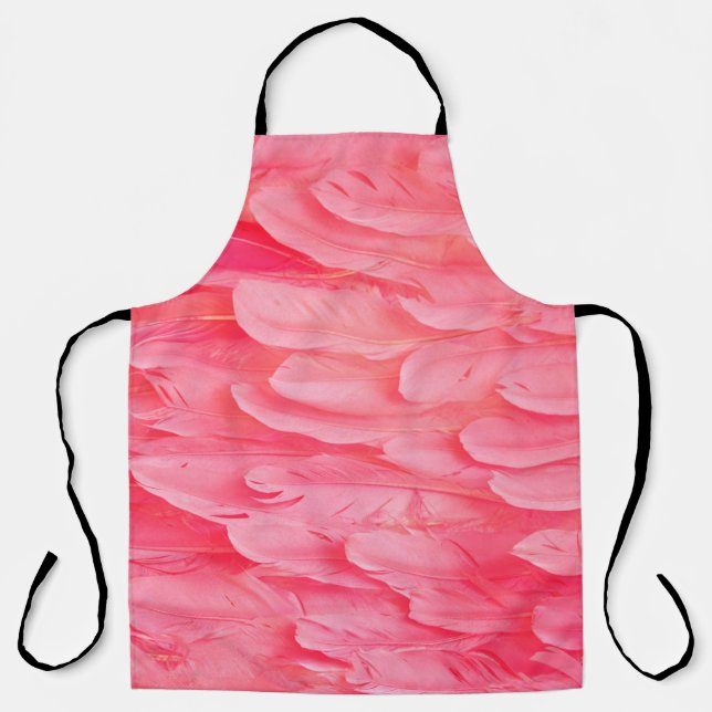 Delantal Pink Flamingo Feathersflamingo,feather,pink,textur (Anverso)