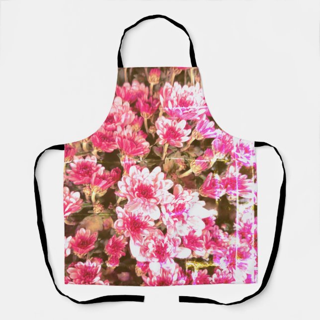 Delantal Pink Floral Bloom Pattern Design (Anverso)