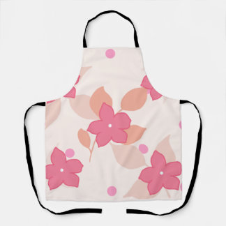 Delantal Pink Floral Pattern