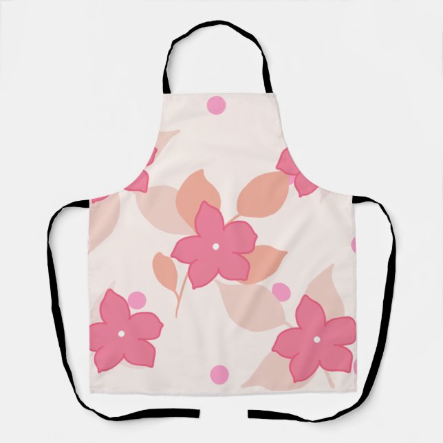 Delantal Pink Floral Pattern (Anverso)