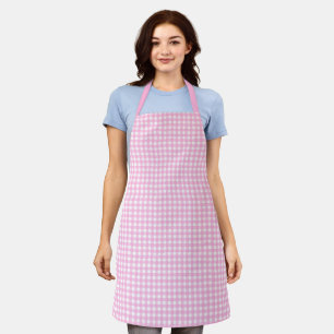 Delantal Pink Gingham Pattern Apron