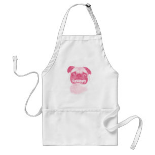 Delantal PINK Grumpy Puggy personalizado