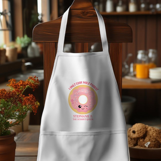 Delantal Pink Kawaii no vende comida solamente para agujero (Donuts waste more time! This is the gift your are looking for, to the dessert queen in your life.)