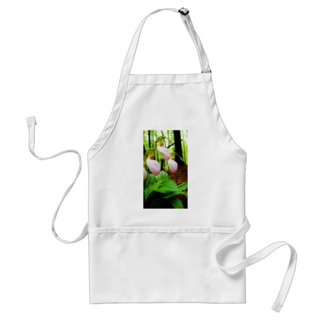 Delantal Pink Lady Slipper Wild Orchid (Frente)