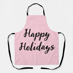 Delantal Pink pastel felices vacaciones Navidades estilo si