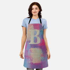 Delantal Pink Pastel Parchwork Inicial