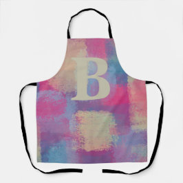 Delantal Pink Pastel Parchwork Inicial