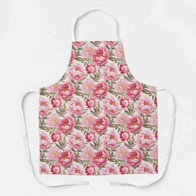 Delantal Pink Peony Apron (Anverso)