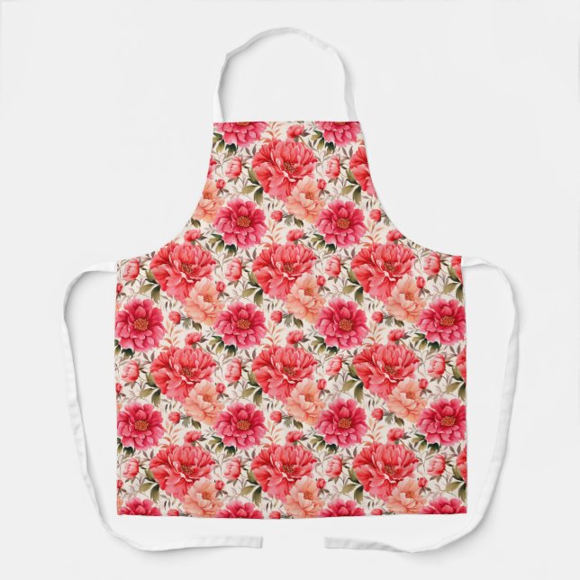 Delantal Pink Peony Apron (Anverso)