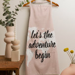 Delantal Pink positivo vamos al mapa mundial de aventuras<br><div class="desc">Pink positivo vamos al mapa mundial de aventuras</div>