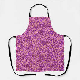 Delantal pink purple leopard skin pattern