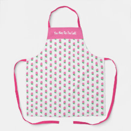 Delantal Pink Rose Flower Apron
