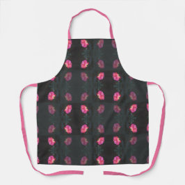 Delantal Pink Rose Pattern with Pink Strap