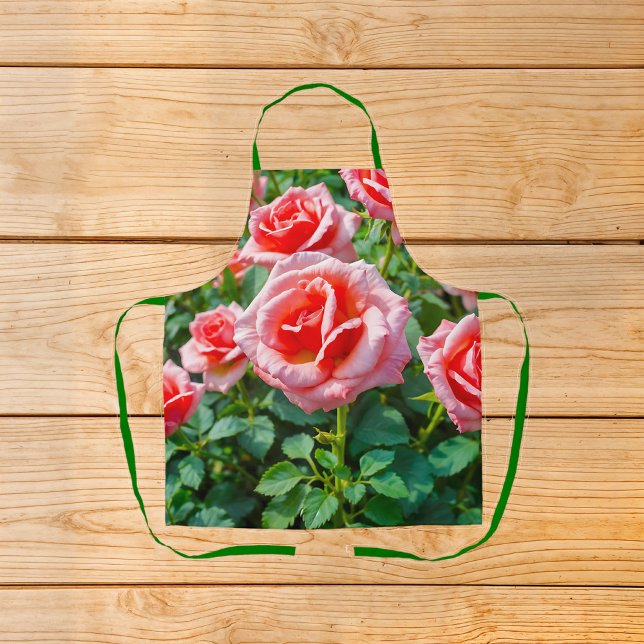 Delantal Pink Roses Apron (Apron with pink roses)