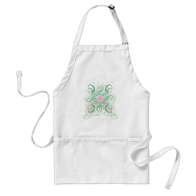 Delantal Pink SHamrock irlandés (Frente)