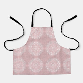 Delantal Pink spiritual Indian mandala pattern