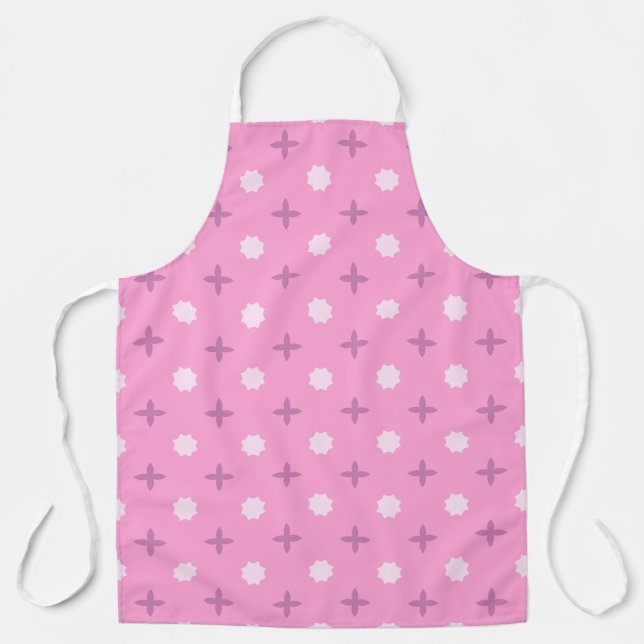 Delantal Pink Star Petal Dot Pattern (Anverso)