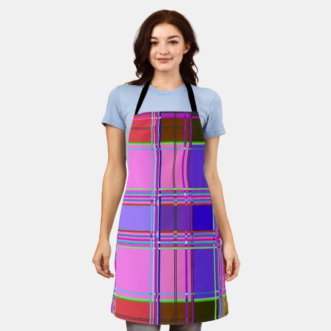 Delantal Pink tartan Fabric Pattern Cloth Madras (Gastado)
