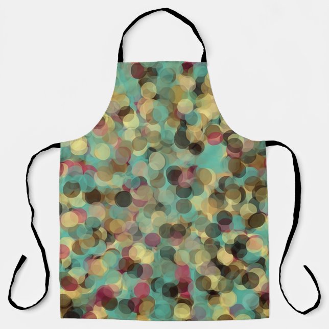 Delantal pink yellow green and blue circle pattern abstract (Anverso)