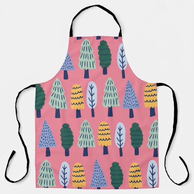 Delantal Pinos pequeños: el patrón de los niños. (Anverso)