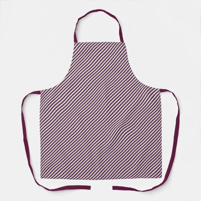 Delantal Pinstripe Purple Straps Chef (Anverso)