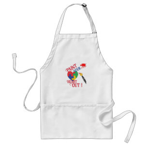 Delantal Pinta tu corazón fuera, Apron