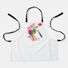 Delantal Pinta tu corazón fuera, pequeño apron