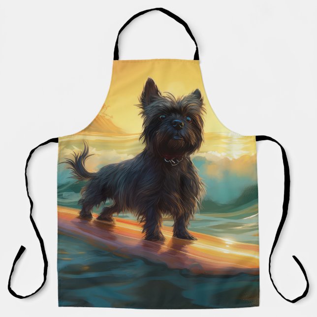Delantal Pintado de surf Affenpinscher Beach (Anverso)