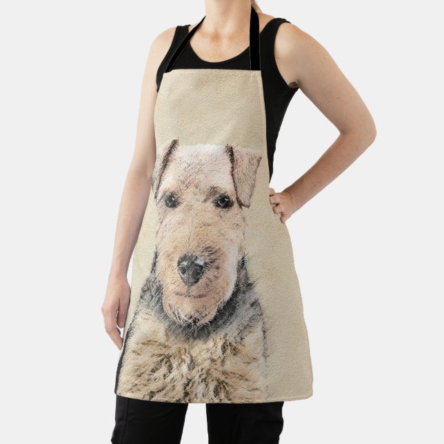Delantal Pintado de Welsh Terrier - Arte de Perro Original. (in situ)