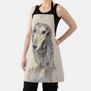 Delantal Pintado Saluki (Amanecer) - Arte Perro Original Cu