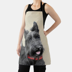 Delantal Pintado Terrier Escocés - Arte Perro Original