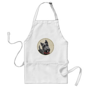 Delantal Pintado Terrier Escocés - Arte Perro Original