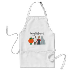 Delantal Pintando niños con disfraces, buenos aprendices de