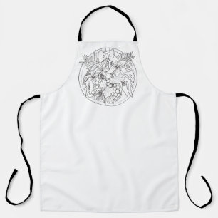 Delantal Pintar la imagen uno mismo un patrón tropical