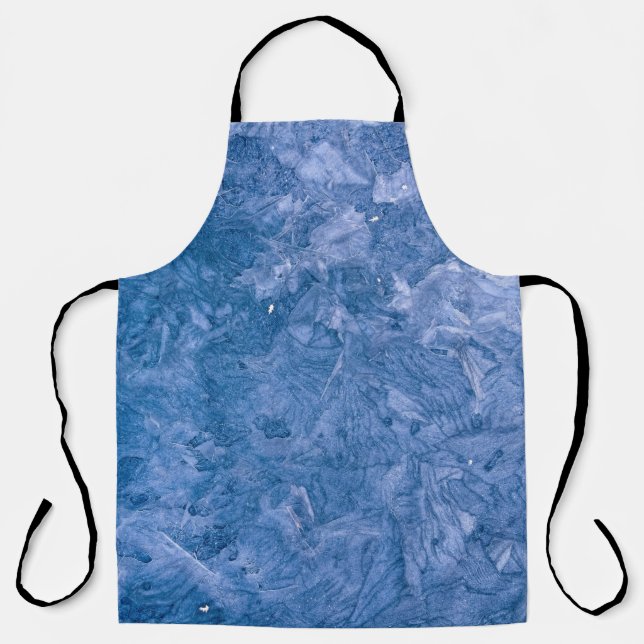Delantal Pintura abstracta azul (Anverso)