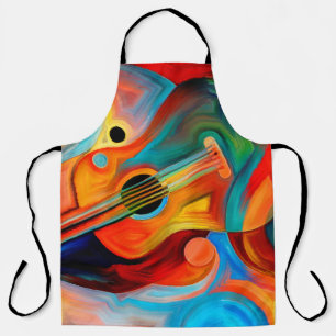Delantal Pintura abstracta sobre el tema de la música y el 