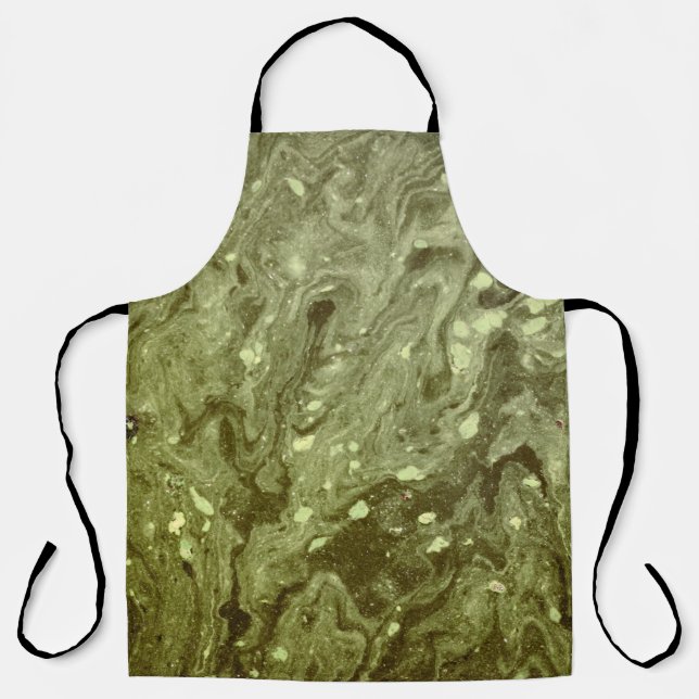 Delantal Pintura abstracta verde (Anverso)
