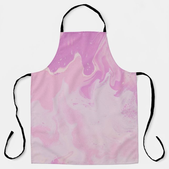 DELANTAL PINTURA ABSTRACTA VERDE Y NEGRA (Anverso)