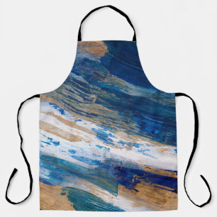 Delantal Pintura acrílica. Obra de arte pintada a mano. Mez