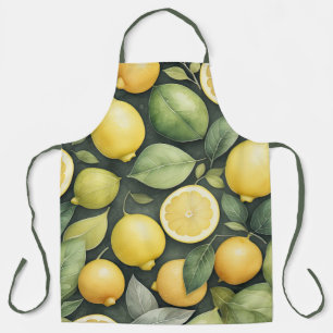 Delantal Pintura al acuarela de limones