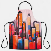 pintura al óleo nocturno de Manhattan