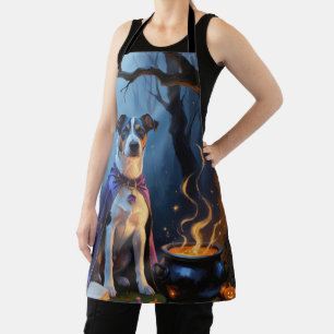 Delantal Pintura caprichosa de Halloween de perro Blue Heel