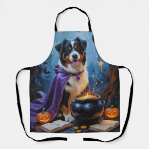 Delantal Pintura caprichosa de Halloween de perro de montañ